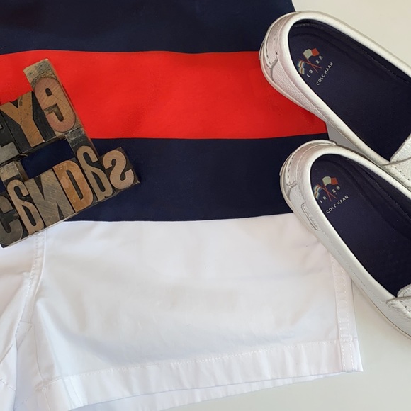 J. CREW Racerback/Spaghetti Strap Wide Navy & Red Stripe Tank - Picture 3 of 8